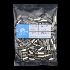 M-10mm 3파이볼트형 신주 기판지지대 100개 PCB서포트, 수량