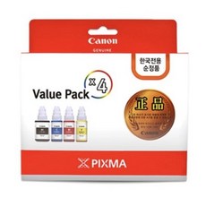 캐논 GI-990 잉크 카트리지 Value Pack, PBK (블랙)+C(시안)+M(마젠타)+Y(옐로우), 10세트