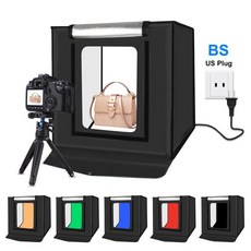 투명 텐트 쉘터 원터치 비닐 천막PULUZ 40cm 접이식 휴대용 24W 5500K 화이트 라이트 디 밍이 가능한 사진, 01 US Plug