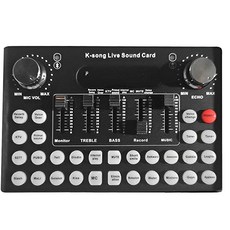 [독일] Live Sound Card External Mixer F9 Universal Broadcast Voice Changer with 18 Sound Effects for P, 단일상품