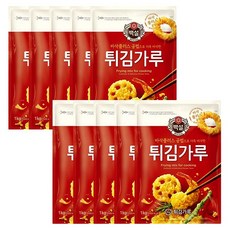 SHMALL CJ 백설 튀김가루 1kg 바삭플러스 공법으로 더욱 바삭한 튀김가루, 10개