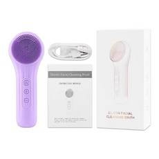 깊은 모공 클렌징용 전기 페이셜 클렌징 장치 페이셜 클리닝 장비 피부 클렌저 진동 마사지기, [02] Purple