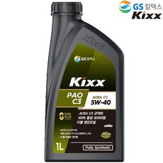 GS KIXX PAO C3 5W40 합성엔진오일 1L, 6개