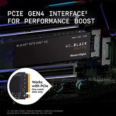 Western Digital WD BLACK SN770 NVMe SSD 2TB 1TB 500GB 250GB 내부 게임용 ssd Gen4 PCIe M.2 2280 최대 5150 MB, [04] 2 테라바이트