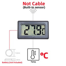 미니 디지털 LCD 실내 편리한 온도 센서 습도계 온도계 게이지, 1개, T-Black