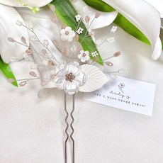 [릴리제이 Lily.J] 크리스탈 활짝 자개 뒤꽂이 헤어핀