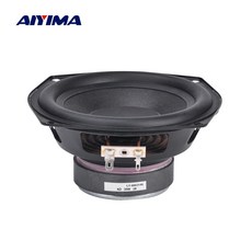 AIYIMA 1Pcs 5.25인치 서브우퍼 스피커 4옴 30W 고무 측면 우퍼 슈퍼 베이스 스피커 책장용, 4옴 30w 스피커, 5.25, 1) 4 Ohm 30W Speaker - 5.25 - smsl