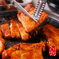 [장인갈비]고추장삼겹살400g 옵션중량확인 양념삼겹살 삼겹살 고추장삼겹 옵션중량확인 매운삼겹살 한입삼겹 빠른배송 술안주 "수제떡갈비무료증정", 400g, 3개