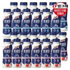 [빙그레]요플레 프로틴 드링크 210ml 24개 /플레인/딸기바나나, 프로틴 드링크 플레인 12개+딸기바나나 12개, 2개