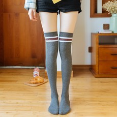 여성용 골프 양말 패션 무릎 위 양말 삼선 무릎 위 양말 스포츠 양말 일본과 한국 학생 양말 긴 양말 여성용 양말 면 미끄럼 방지