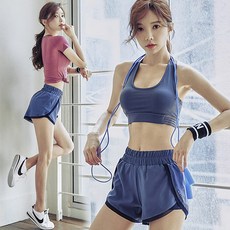 위파인더 요가 복 슈트 속건 피트니스 스포츠 달리기 내충격 브라 스포츠 쇼츠 요가 복 3 장 원피스 세대