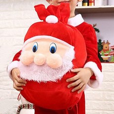 (당일출고) 크리스마스 산타가방 산타자루 선물 가방 주머니, 레드, 1개