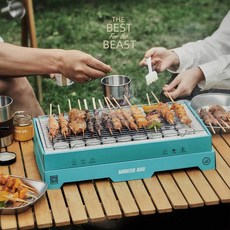 일회용 바베큐 그릴 휴대용그릴 화롯대 캠핑용 그릴 캠핑그릴 셀프파이어 더블형 일회용석쇠, M