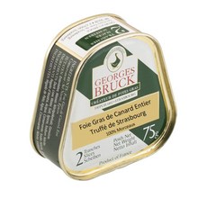 영국 헤롯백화점 조지 브룩 GEORGES BRUCK Duck Foie Gras with Truffle 트러플 오리 푸아그라 통조림, 4개, 75g