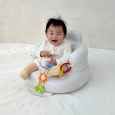 아가츄 아기 소프트의자 링토이버클 호환 유아 휴대용 의자, 1개, 밀크화이트 1개, 밀크화이트