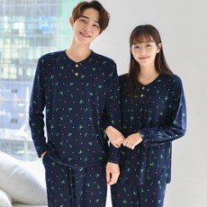 피치기모 하트스투키 커플 상하의 세트 잠옷 홈웨어 파자마