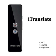 휴대용 스마트 음성 번역기 양방향 실시간 다국어 번역 학습 여행 회의 미니 음성 레코더|디지털 음성 녹음기|, 1개, 8GB, Black