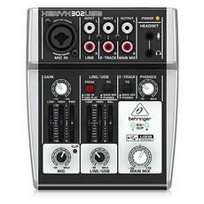 Behringer Xenyx 302USB Premium 5-Input Mixer with Mic Preamp and USB/Audio Interface, 옵션 1 Size = standart