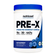 뉴트리코스트 프리-워크아웃 블루라즈베리맛 489g 1개 1서빙 16.31g 30회분 Preworkout Complex Rev 2 [30 SERV] [Blue Raspberr