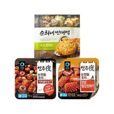 피코크 순희네빈대떡 400g+안주야 직화 불막창 160g+안주야 양념벌집껍데기 160g, 단품, 단품