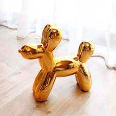 제프쿤스 벌룬독 명화 인테리어 소품 골드 벌룬 강아지 세라믹 장식소품