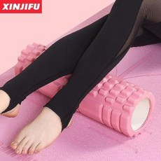 가정용 돌돌이 덜덜이 폼플러 폼롤러 미니 하드 돌기 운동 후 근육완성 마사지기 거품롤, 01 벚꽃가루 33CM(신품)
