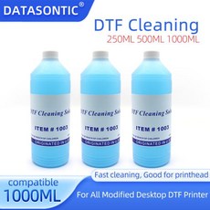 엡손 DX4 DX5 DX7 L1800 L805 L800 1390 I3200 프린트 헤드용 DTF 잉크 클리닝 액체 250ml 500ml 1000ML DTF 잉크 클리닝 솔루션, Cleaner 250ML, 2) Cleaner 250ML