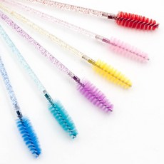 뷰티난다 반짝이 속눈썹 정리 땅콩 브러쉬 미니 마스카라브러쉬, 1팩, 레드