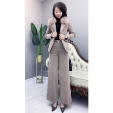 투피스 인싸템 투수영복 겨울 가을 여성의류 예쁜 빅 털넥 코트 부츠컷