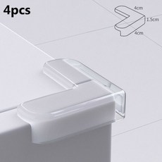 테이블 모서리 보호대 코너 에지 투명 고무 가구 쿠션 가드 안전 4 개, [01] L Type, 01 L Type