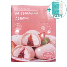 트레이더스 딸기쏙 우유찹쌀떡 + 더메이런알콜티슈, 60g, 12개