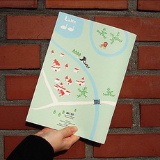 [V] 산뜻한 민트 색감의 밝은 여행길 일러스트 필기 노 [O], ㅁ본상품선택