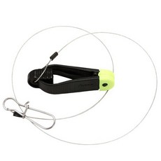 Scotty Fishing 미니 파워 그립 플러스 릴리스 리더 캐논볼 스냅 낚시 소품 45.7cm, Black + Yellow, 1개