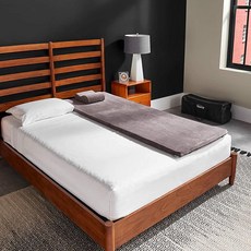 Tempur-Pedic 여행 수면 세트 여행용 사이즈 넥 필로우 매트리스 오버레이 휴대용 가방 포함 그레이