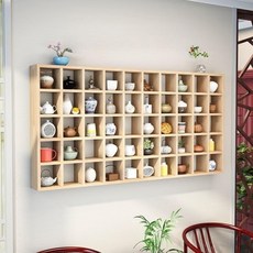 컵 장식장 원목 인테리어 소품 다완장 다기장 다용도 찬장 소품 컵보드, 03.소나무 30그리드