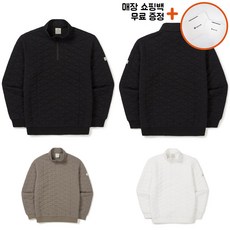 [백화점신상판/AS가능] 스노우피크 퀼팅 반집업 맨투맨 긴팔 티셔츠 남성 남자 ppJ 블랙 오프 화이트 코코아 S24WMFZT34