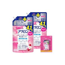 묶음구매 대용량 아크론 멋내기용 세제 플로랄부케향 세탁세제 액체 리필 점보 1590ml × 2개 세트 리플릿 포함