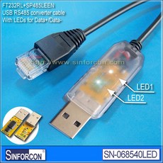 맞춤형 핀아웃 USB rs485-rj45 RJ11 RJ12 RJ9 RJ10 모듈러 플매트 카펫 매트 러그 통신 케이블, 04 USB RS485 to 8P8C_04 1.8m