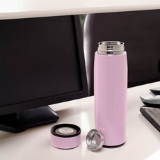 보온병 450ML 핑크 스텐 물병 마호병 외출 운동 헬스장, 1개