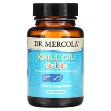 Dr. Mercola 어린이용 크릴 오일 캡슐 60정, Dr. Mercola 어린이용 크릴 ..., 1개