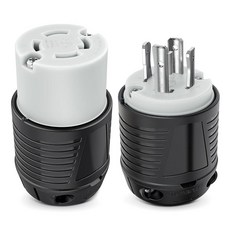 Nilight 50AMP RV 전원 코드 트위스트 락 플러그 부츠 잠금 커버 포함 125/250V NEMA SS2-50R ETL 등록 암 쇼어 교체 입구 캠퍼 캐러밴 트레일러 밴용, 블랙