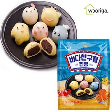 이솝 찐빵 바다친구들 1kg(40개) 단팥 호빵, 1kg, 1개, 바다친구들찐빵1kg