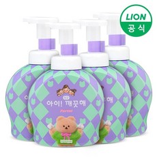 아이깨끗해X어프어프 대용량 핸드워시 490ml 용기 4개 숲속향기