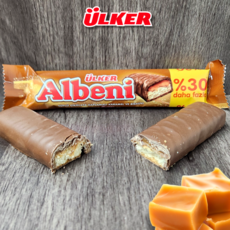 Шоколадный батончик Albeni с карамелью и печеньем, 52 г