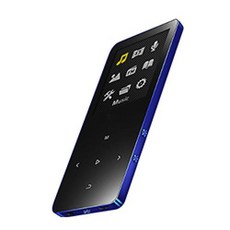 REDANT 블루투스 하이파이 무손실 미니 음악 플레이어 FM 라디오 스피커 헤드폰 스포츠 MP 3 휴대용 메탈 워크맨 MP3 플레이어, 14) 파란 - 8GB, 1개