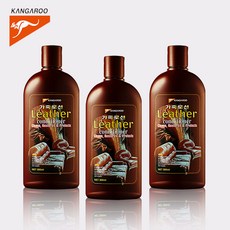 가죽로션 300ml 3개 캉가루 차량 쇼파 가죽 크리너 시트 클리너