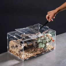 파충류 사육장 도마뱀 키우기 크레스티드게코 케이지, 30x20x15cm