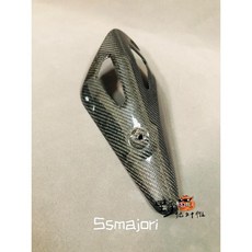 이탈젯 드랙스터 200 머플러 배기 카본 장식 커버 드레스업 파츠, 트윌 블랙 배기 커버 중단