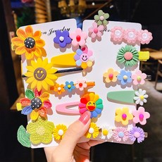 유아 아기 머리핀 7/8/9Pcs 여아 귀여운 만화 동물 과일 머리핀 아동 러블리 헤어 클립 바렛츠 헤드밴드 액세서리헤어악세사리