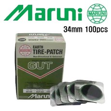 타이어패치 노쥬브접착제 풀 펑크 빵구 수리공구 일제 MARUNI GUT A0 못구멍용 마루니 펑크패치 34mm 100pcs, 1개
